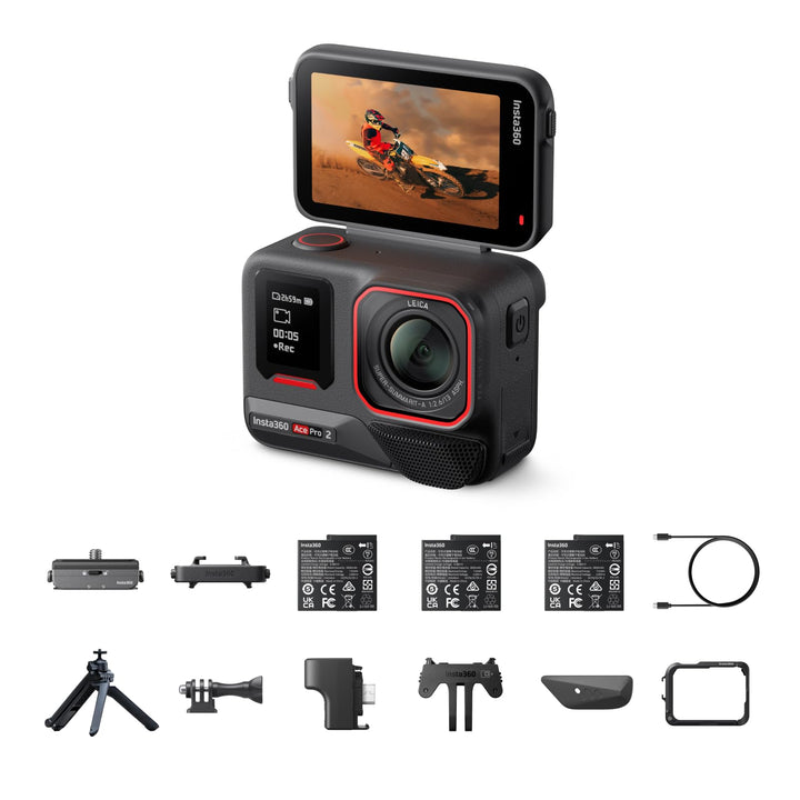 Insta360 Ace Pro 2 Ultimativ Bundle- 8K wasserdichte Actionkamera mit Leica entwickelt, 1/1,3" Senso