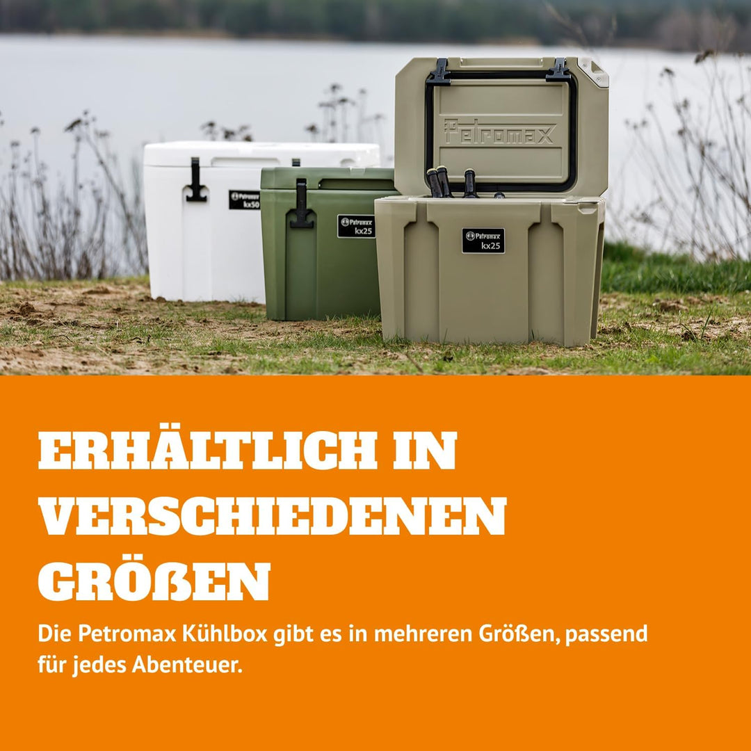 Petromax Kühlbox (25 L, Oliv) | passiv | Eiskühldauer bis zu 12 Tage