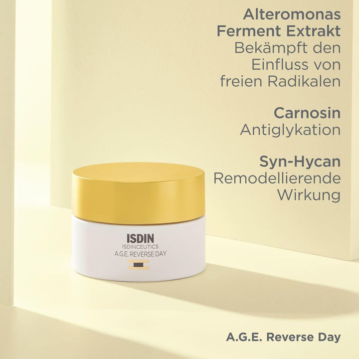 ISDIN Isdinceutics A.G.E. Reverse Day | Anti-Aging-Gesichtspflege mit Dreifach-Effekt (50 ml) Tagesc