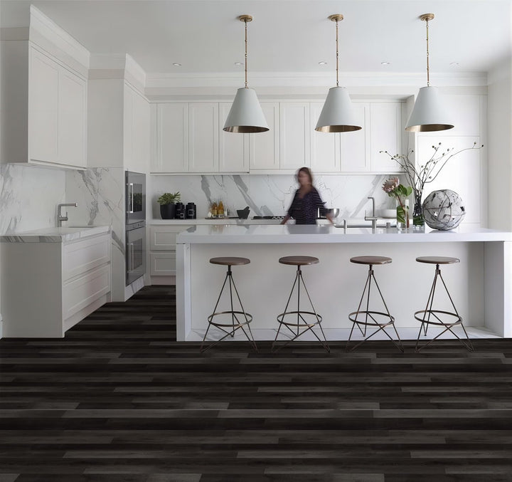 Oxdigi PVC Bodenbelag Selbstklebende 5m², Verdickt Holzoptik Vinylboden Bodenfliesen für Eingangstür