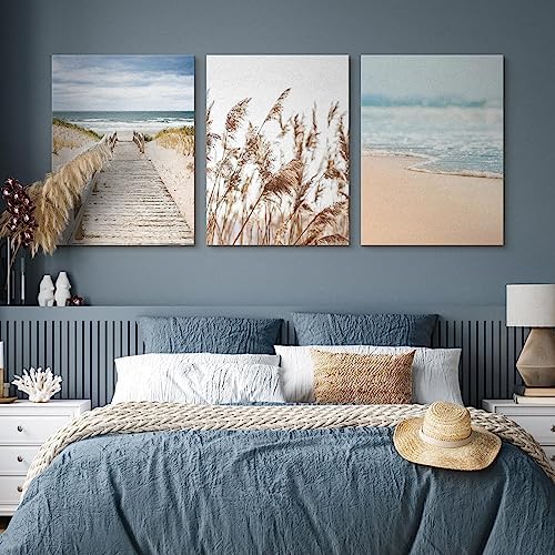 Muralo - Wandbilder Set - Leinwand Bilder Set Aufhängefertig in Boho Stil - das Leinwandbilder Set -