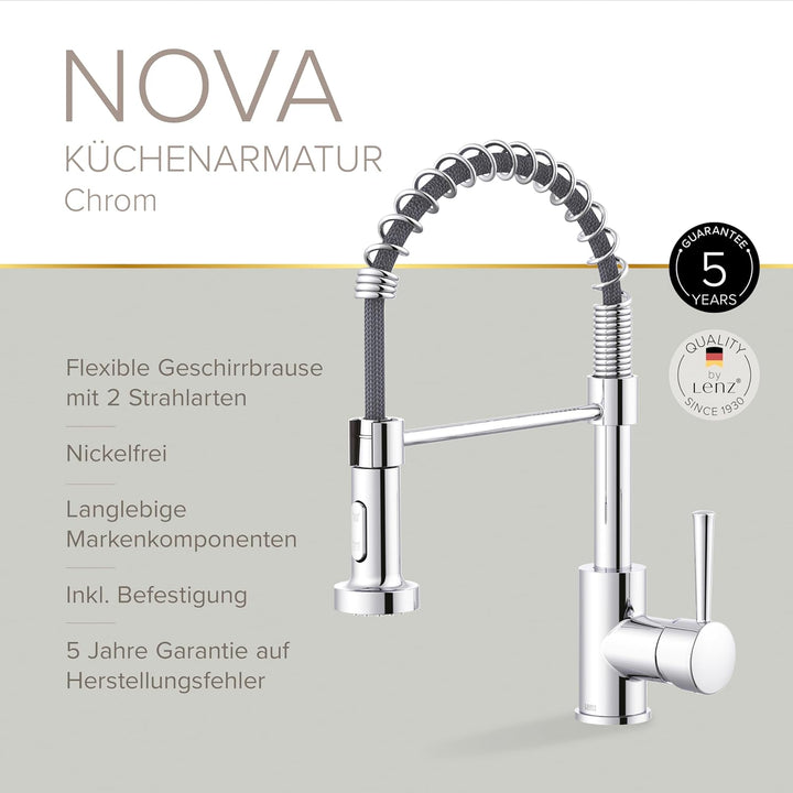 Lenz NOVA Küchenarmatur chrom 46070902, Chrom