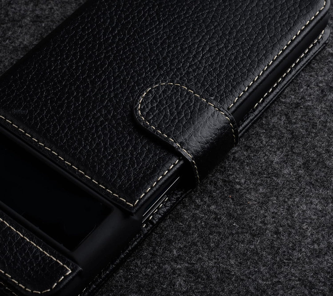 STILGUT Talis kompatibel mit Google Pixel 6 Pro Hülle mit Kartenfach aus Leder, Flip Cover, Wallet C