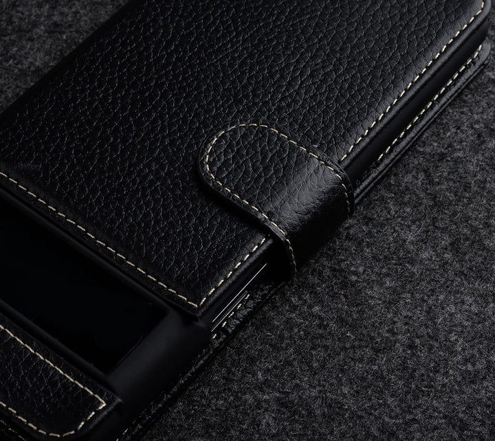 STILGUT Talis kompatibel mit Google Pixel 6 Pro Hülle mit Kartenfach aus Leder, Flip Cover, Wallet C