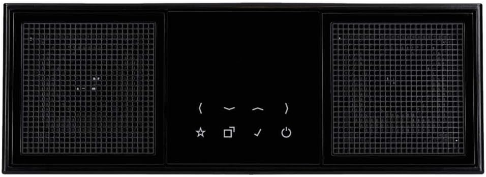 Jung Smart Radio DAB Komplett-Set Schwarz Serie LS DABLS2SW mit 2 Lautsprechern und 3-Fach Rahmen LS