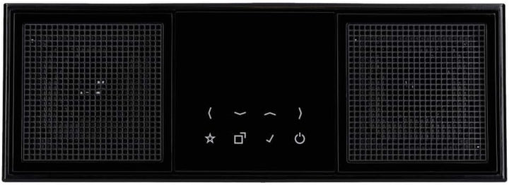 Jung Smart Radio DAB Komplett-Set Schwarz Serie LS DABLS2SW mit 2 Lautsprechern und 3-Fach Rahmen LS