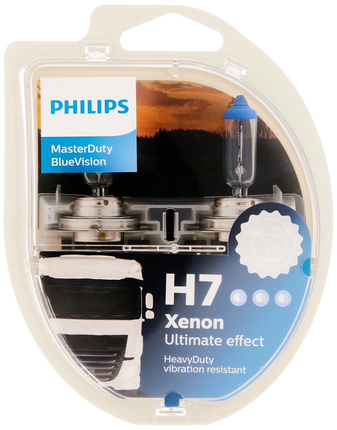 Philips automotive lighting MasterDuty BlueVision 24V H7 Scheinwerferlampe, 13972MDBVS2 H7 Duo Box,
