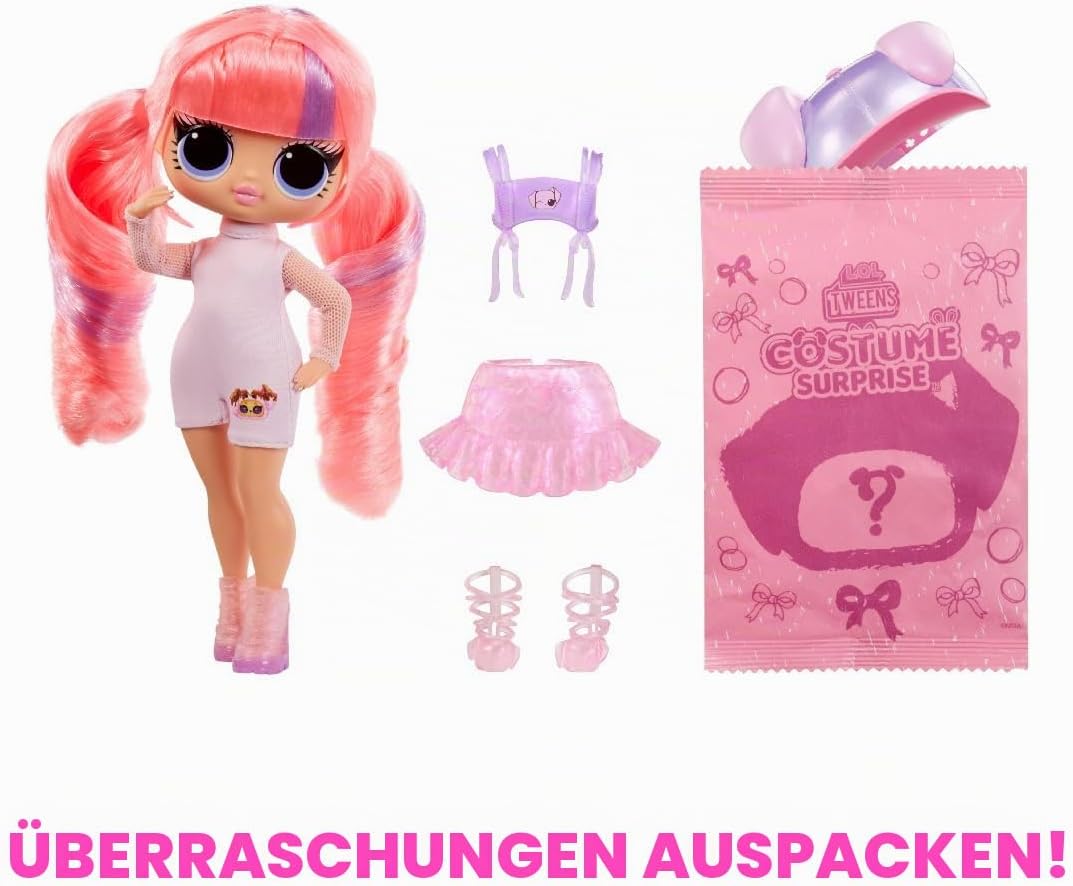 L.O.L. Surprise! Tweens Costume Surprise Ali Dance Modepuppe mit Aufblasbarem Rosa Welpenkostüm und