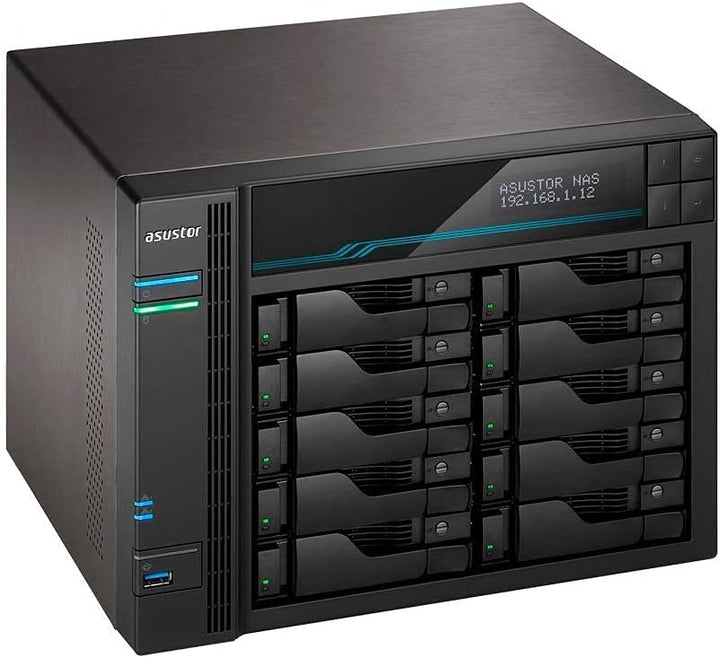 Asustor Lockerstor 10 AS6510T Netzwerkspeicher Gehäuse Quad Core 2.1GHz 8GB DDR4 RAM M.2 NVMe SSD Ca