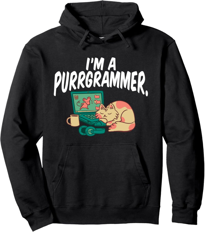 Ich bin ein Purrgrammer - Funny Programmer Developer sagt Pullover Hoodie