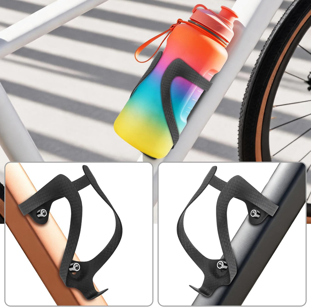 KABON Fahrrad Flaschenhalter,Ultraleichter 3K Carbon Radfahren Wasserflaschenhalter Getränkehalter f