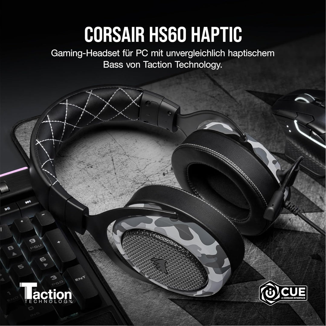 CORSAIR HS60 HAPTIC Stereo-Headset HS60 HAPTIC Tarnfarben, HS60 HAPTIC Tarnfarben
