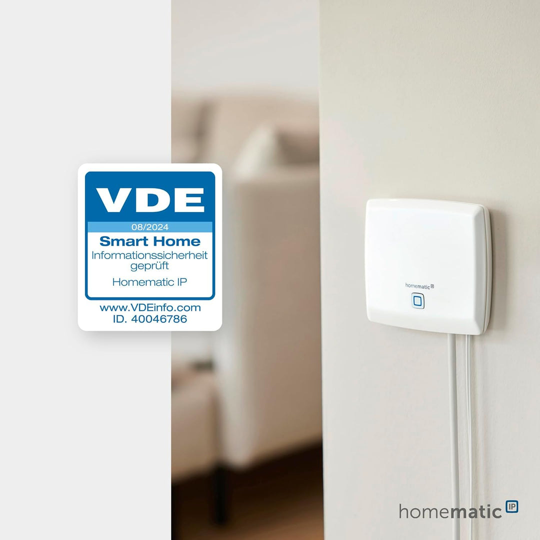 Homematic IP Smart Home Starter Set Mini – Rauchwarnmelder, Rauchmelder alarmiert lokal über die Sir