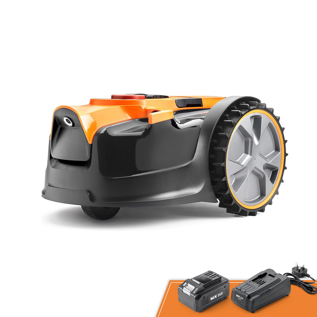 OcuMow® Mähroboter kabellos 80 ㎡ Rasenmäher Roboter mit 2Ah Akku Kompaktmodell Einsteiger-Modell ohn