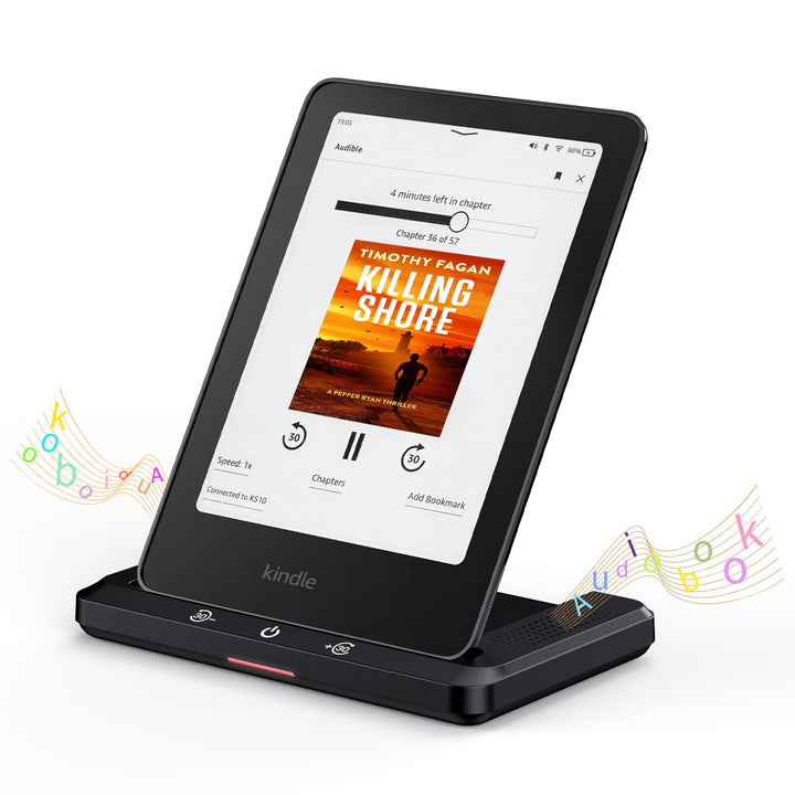 Hörbuch Lautsprecher Mit Kabelloses Ladestation für Kindle Paperwhite Signature Editions (2022 und 2