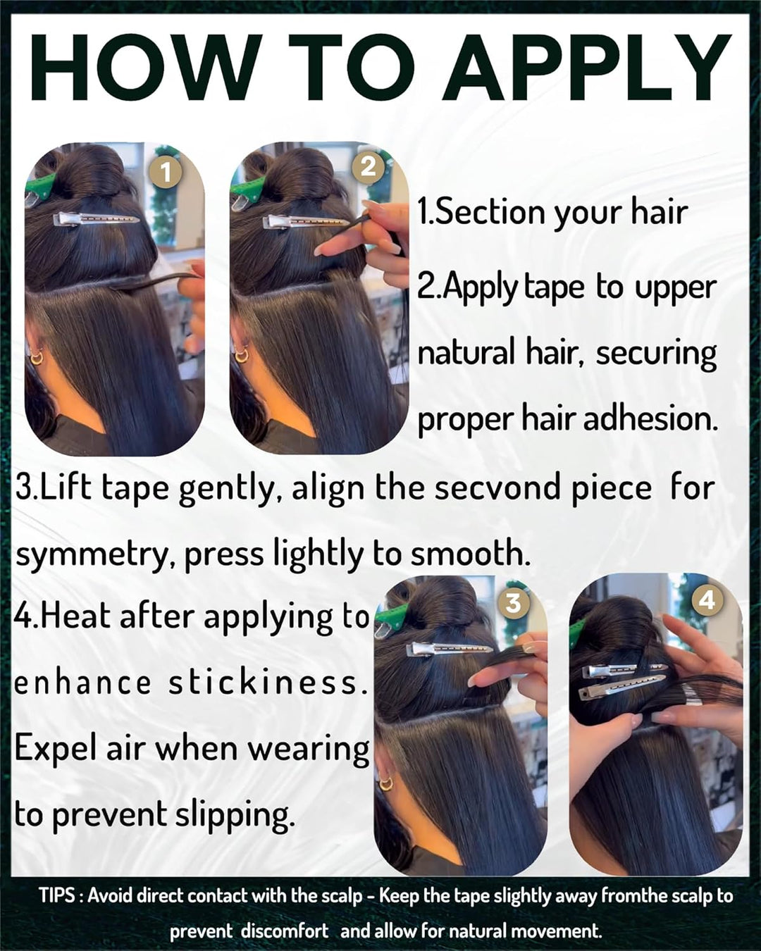 RUNATURE Blond Tape Echthaar Extensions 45cm Aschblond mit Platinblond Tape in Haarverlangerung Remy