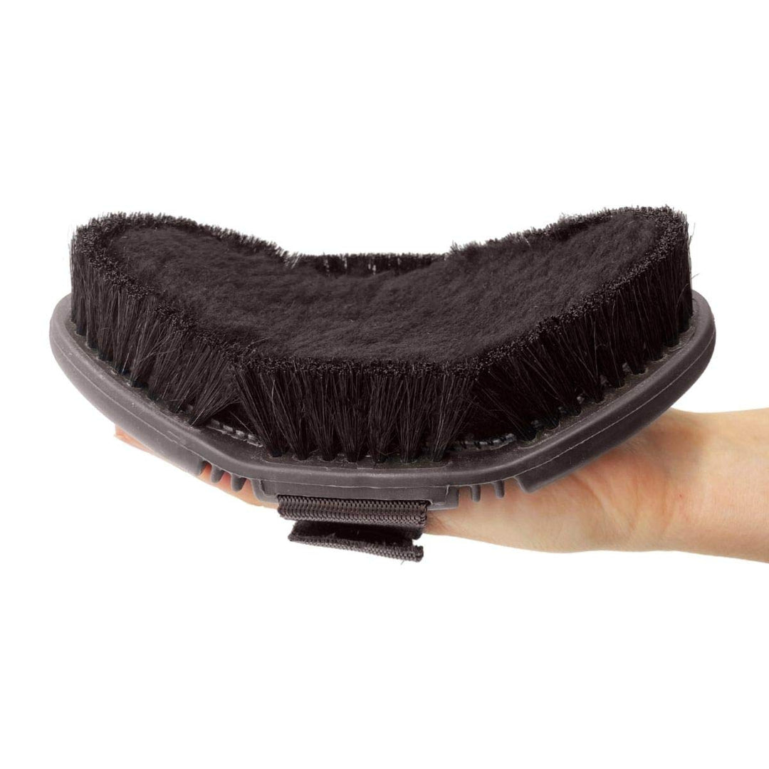 Animalon CareFlex Lammfell-Kardätsche | Flexible & Ergonomische Pferdebürste aus Lammfell und Rossha