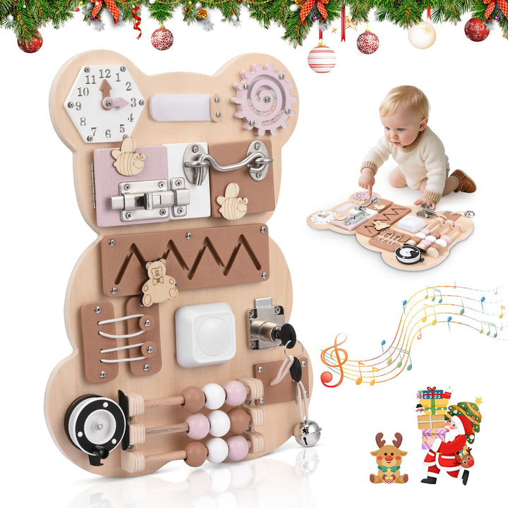 Busy Board für Kleinkinder Montessori Spielzeug 12 in 1 Activity Board Sensorik Spielzeug für 1-6 Ja