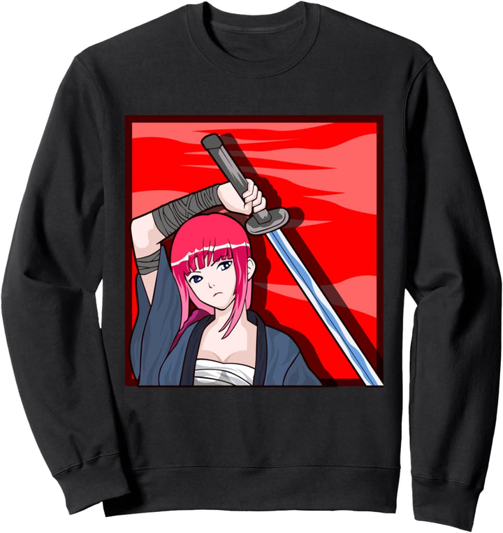 Anime Samurai Girl - Web & Anime Sweatshirt