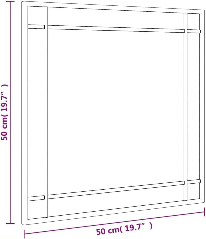 vidaXL Wandspiegel, Hängend Quadratisch Spiegel Badspiegel, Fensterspiegel für Badezimmer Wohnzimmer