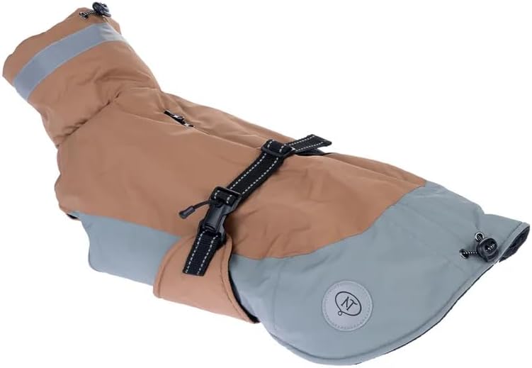 Bloom Hundemantel Warm Taupe 55 cm – Wasserdichter, windabweisender Hundemantel mit warmen Fleece-Fu