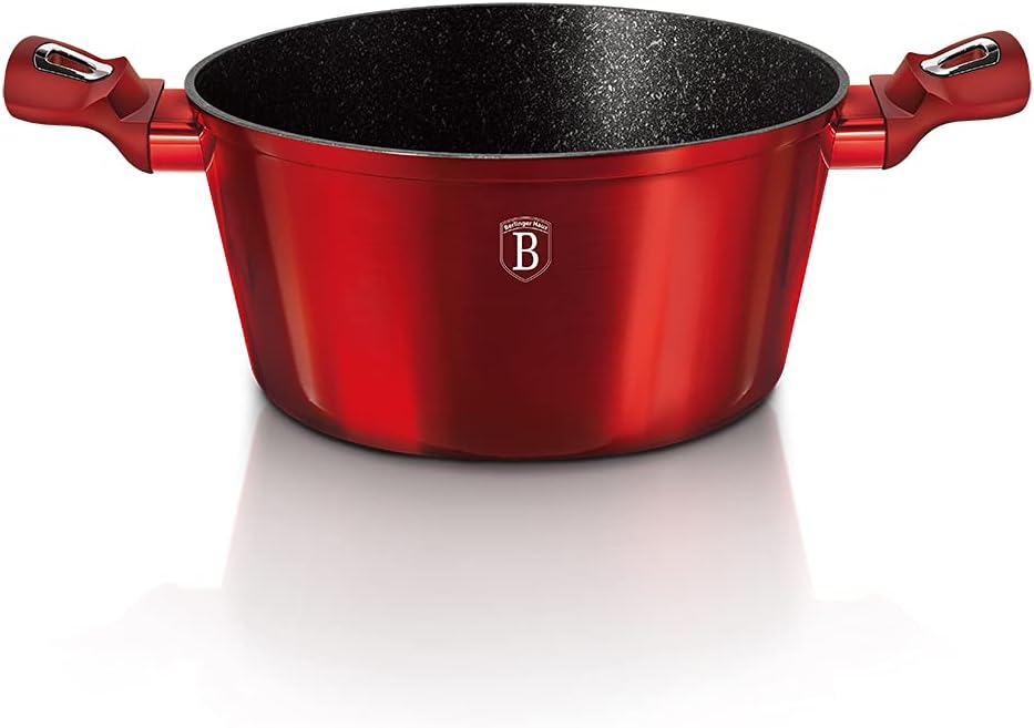Berlinger Haus - BH/1256n - Savepan mit Cover, 20 cm, Burgund -Ausgabe von Metal Line Metallic Burgu