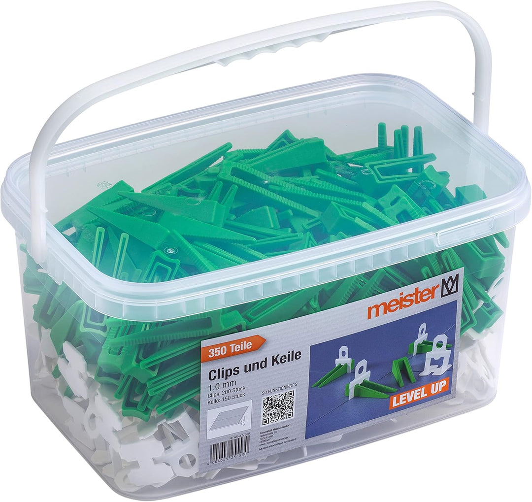 Meister Nivelliersystem "Level Up" für Fliesen 350-teilig - Fliesendicke 6-17 mm - 200 weiterentwick