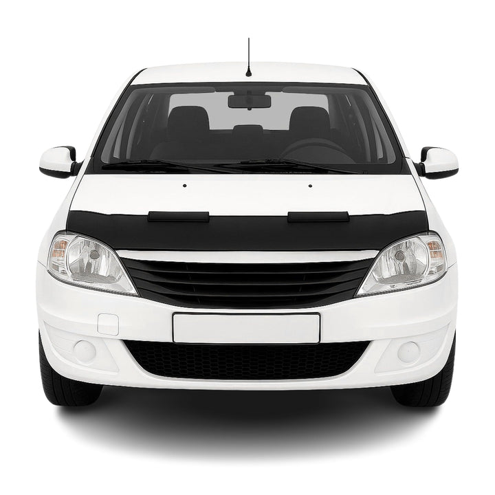 OMAC Haubenbra Steinschlagschutz Bonnet Bra kompatibel mit Dacia Logan 2005-2012 Schwarz Halb Schwar