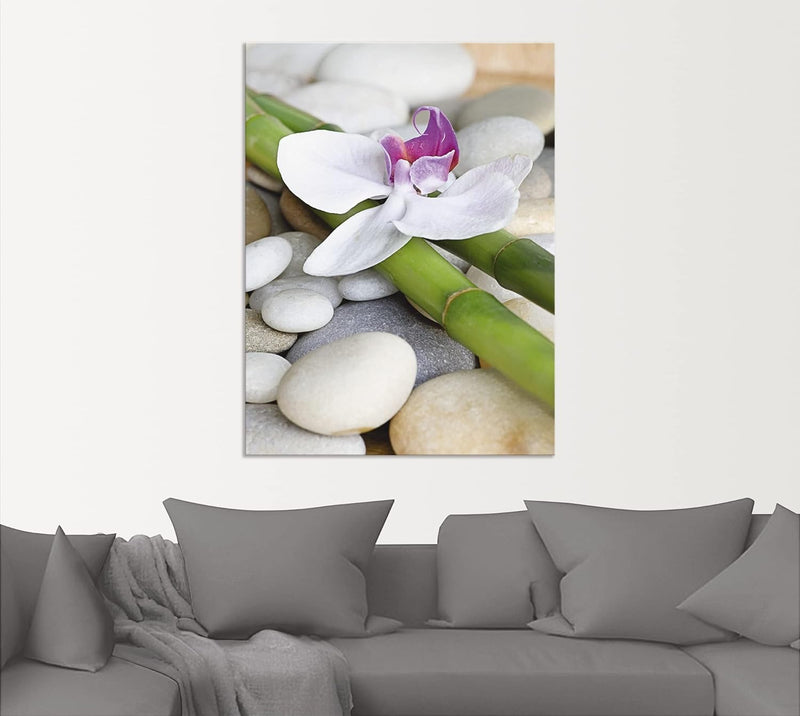 ARTland Wandbild Alu Verbundplatte für Innen & Outdoor Bild 45 x 60 cm Wellness Zen Stille Steine Pf