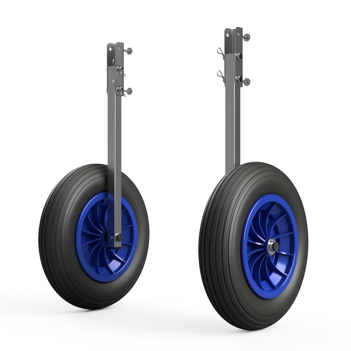 SUPROD Heckräder Slipräder Schlauchbooträder Transporträder klappbar Edelstahl ET350 schwarz/blau, s