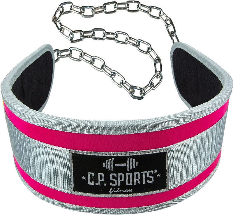 C.P.Sports Dip-Gürtel Standard G5-1, Gürtel für Zusätzliches Gewicht bei Klimmzügen & Dips Pink, Pin