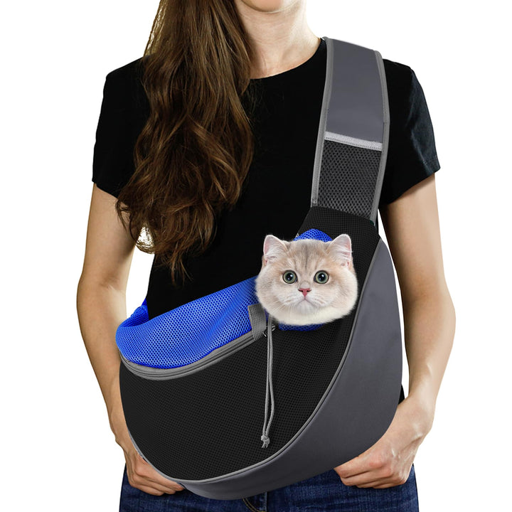 Pawaboo Hund Tragetuch Tragetasche, Hand Frei Atmungsaktiv Mesh Tasche für Welpen Katze, Drawstring