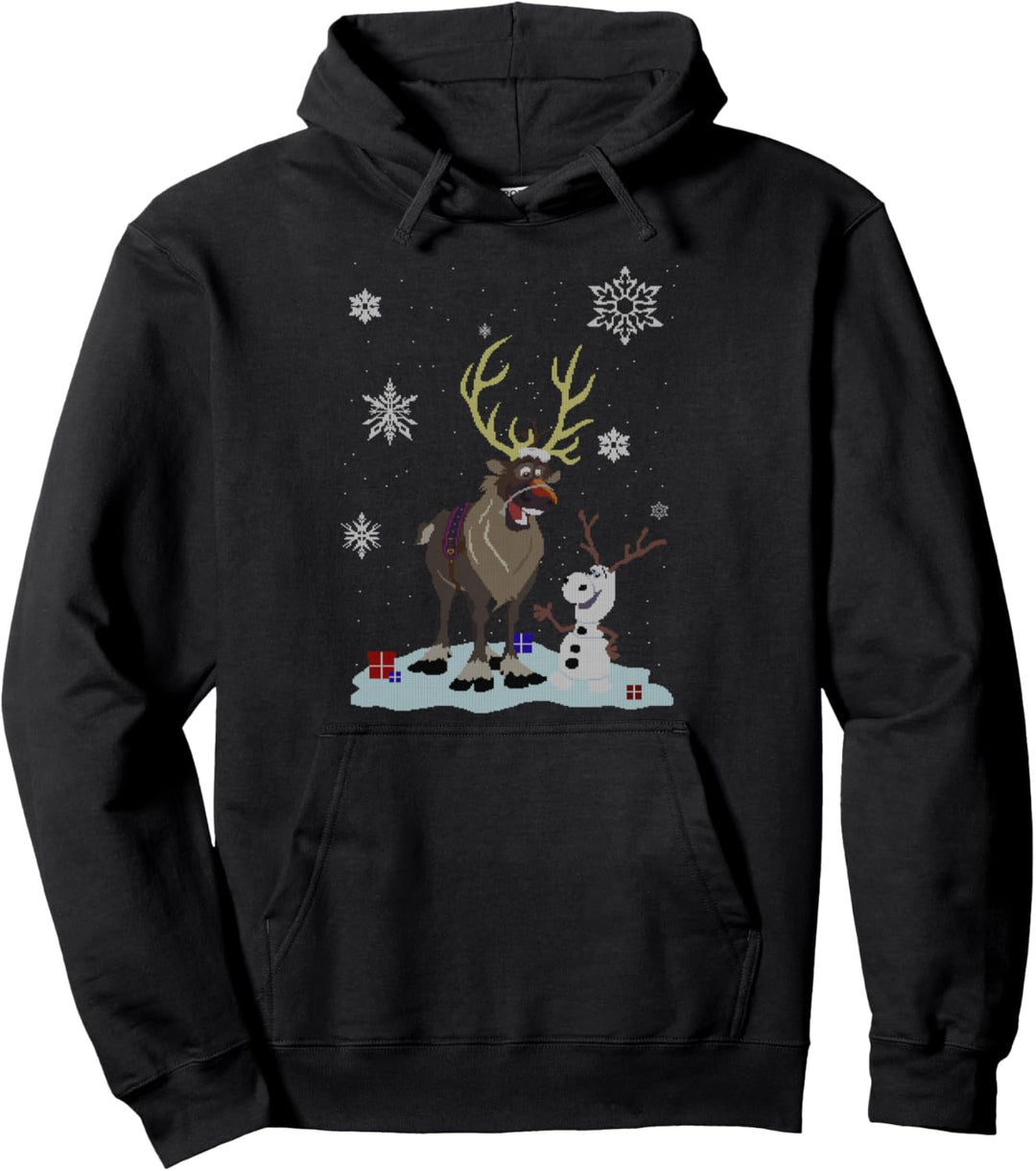Disney Frozen Olaf And Sven Snowfall Friends Pullover Hoodie