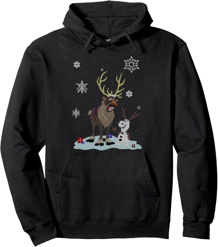 Disney Frozen Olaf And Sven Snowfall Friends Pullover Hoodie