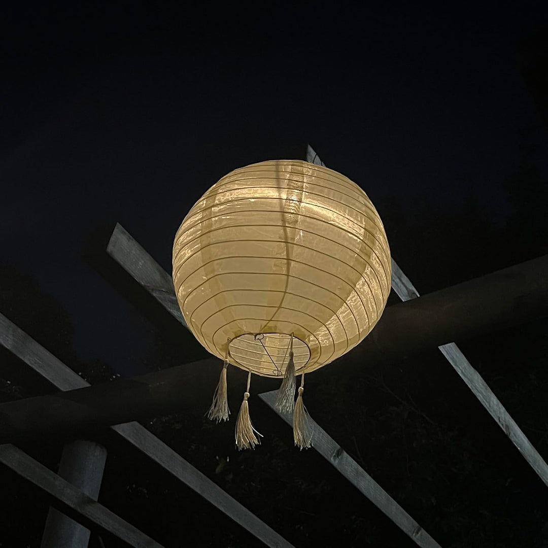 Solar Lampions Aussen Wetterfest，Himmel 3 Stücke Solar LED Laterne Wasserdicht Nylon Hängende Garten