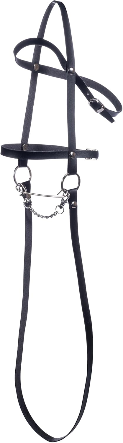 HKM Hobby Horse Beni – Steckenpferd Silbergrau, abnehmbare Trense & Lange Mähne, 40 cm Holzstiel – f