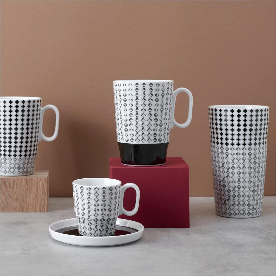 RITZENHOFF 3721003 Espresso-Tasse 95 ml – Serie Genussklasse Nr. 3 Set mit Untertasse, aus Porzellan