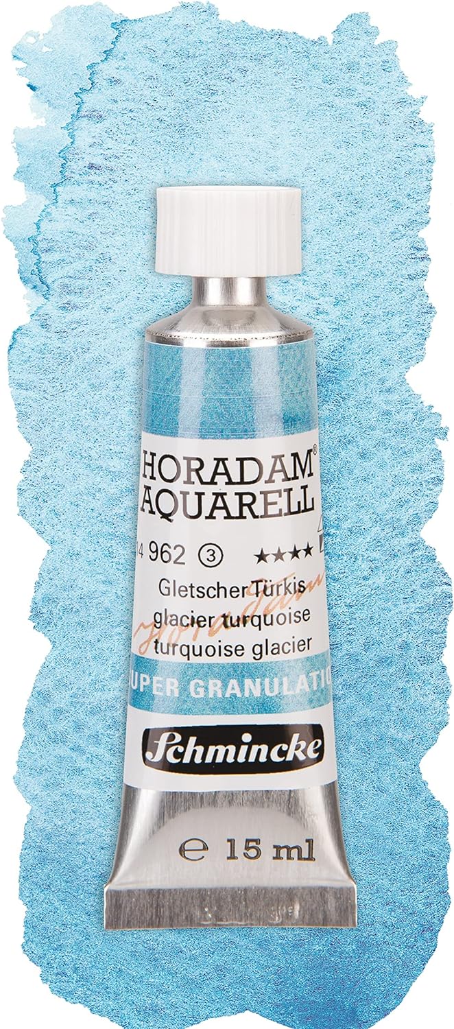 Schmincke – HORADAM® AQUARELL, Super Granulation Set Gletscher, 5 x 15 ml-Tuben, 74 840 097, Holzkas