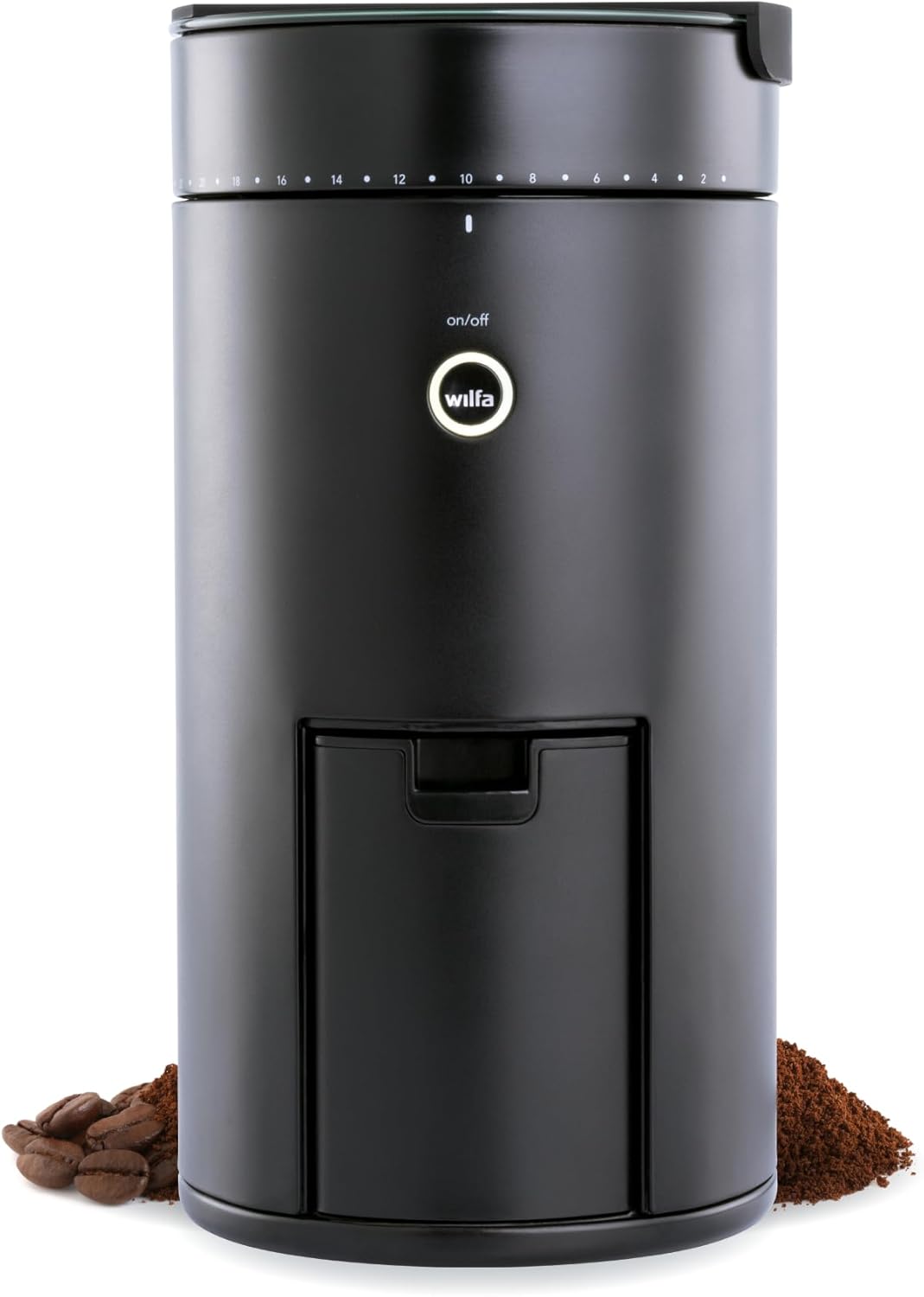 Wilfa SVART UNIFORM+ Elektrische Kaffeemühle I 41 Mahlgrade I 58mm Edelstahl-Flachmahlkopf I inkl. W
