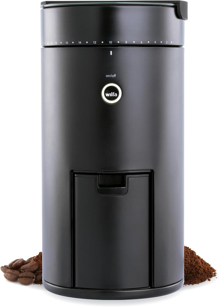 Wilfa SVART UNIFORM+ Elektrische Kaffeemühle I 41 Mahlgrade I 58mm Edelstahl-Flachmahlkopf I inkl. W