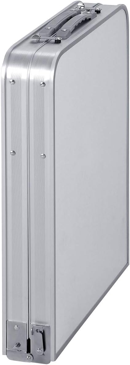 Tragbarer Aluminium-Klapptisch, 120 cm, für Party, Garten, Grillen, Camping, 3 verstellbare Höhe, Le