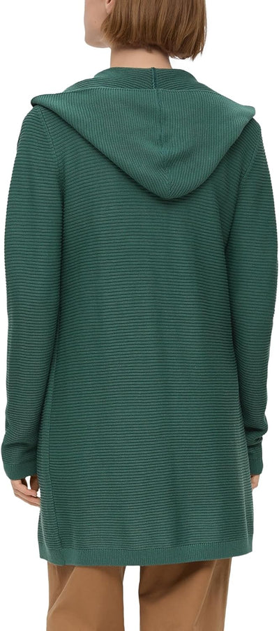 s.Oliver Damen Long Cardigan Rippstrick 32 Blue Green, 32 Blue Green