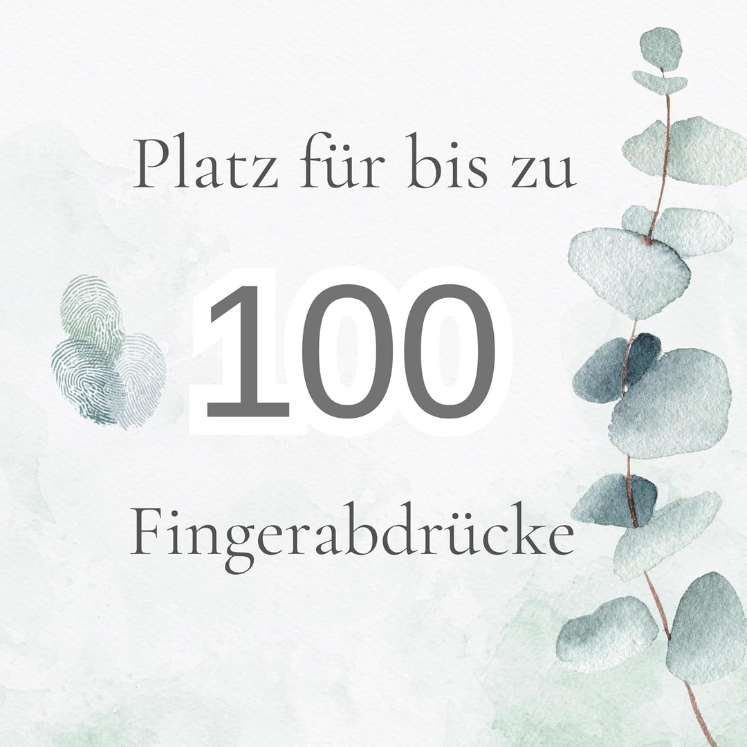 KATINGA Personalisierte Leinwand zur Hochzeit - Bild für Fingerabdrücke mit Brautpaar in Aquarell -