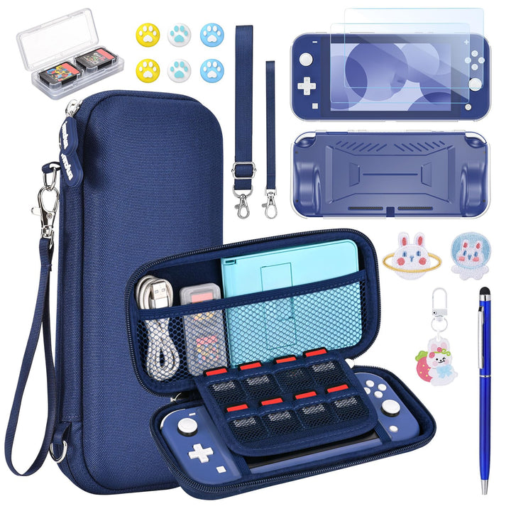 innoAura Switch Lite Tasche 17 in 1 Switch Lite Zubehör mit Switch Lite Hülle, Switch Spiele Aufbewa