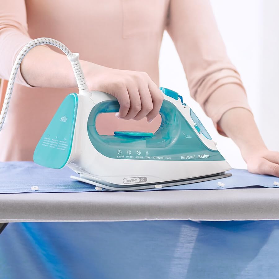 Braun TexStyle Dampfbügeleisen, Zwei-Wege-Bügelsohle, 3D SuperCeramic, verschiedene Farben 150 gr/mi