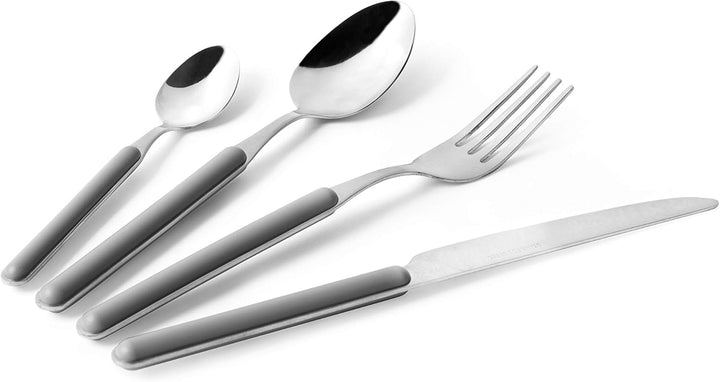 Excelsa Eclipse Besteck-Set, 24-teilig, Edelstahl 18/0 Grau, Grau