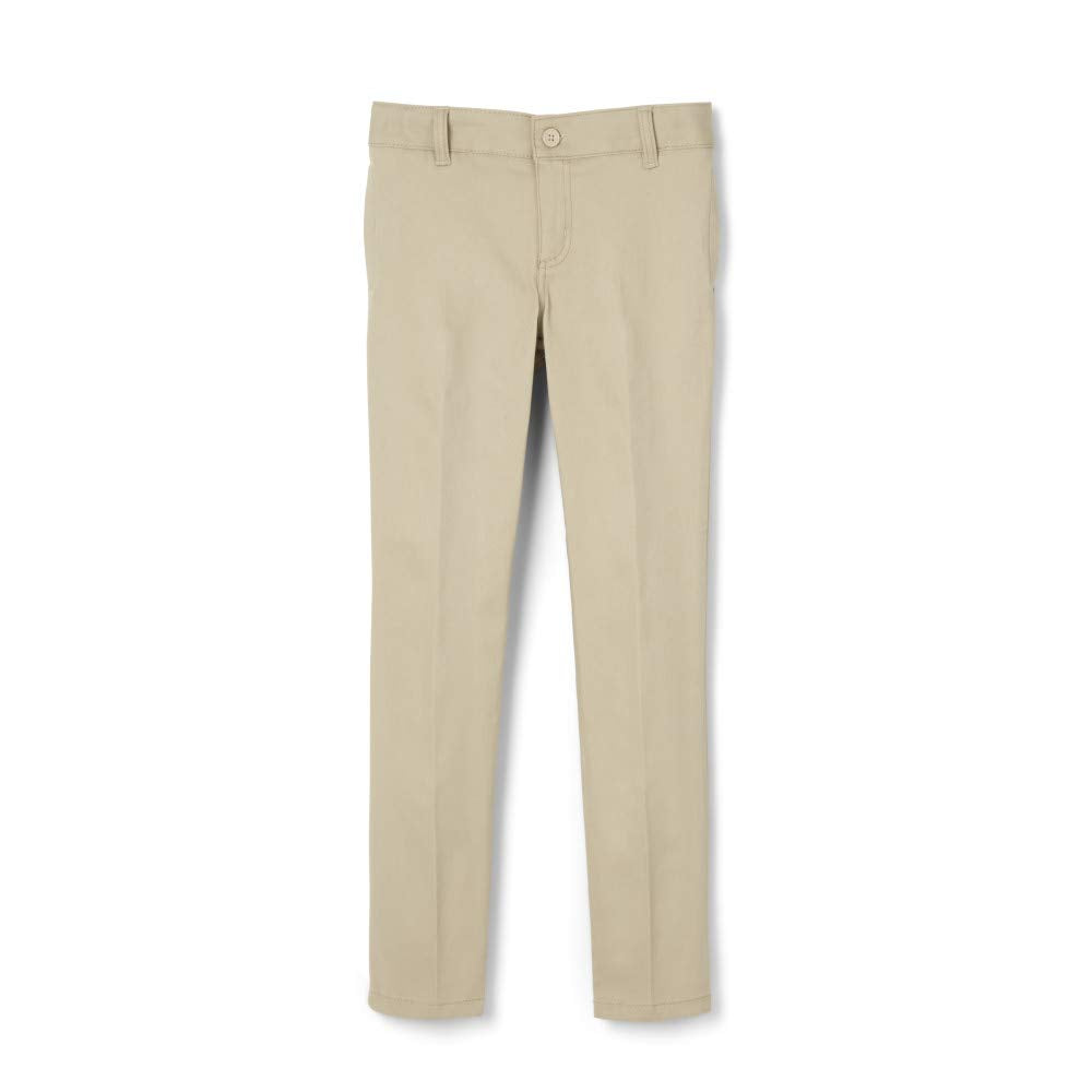 French Toast Mädchen-Hose, verstellbare Taille, Stretch-Twill, gerades Bein 4 Jahre Khaki, 4 Jahre K