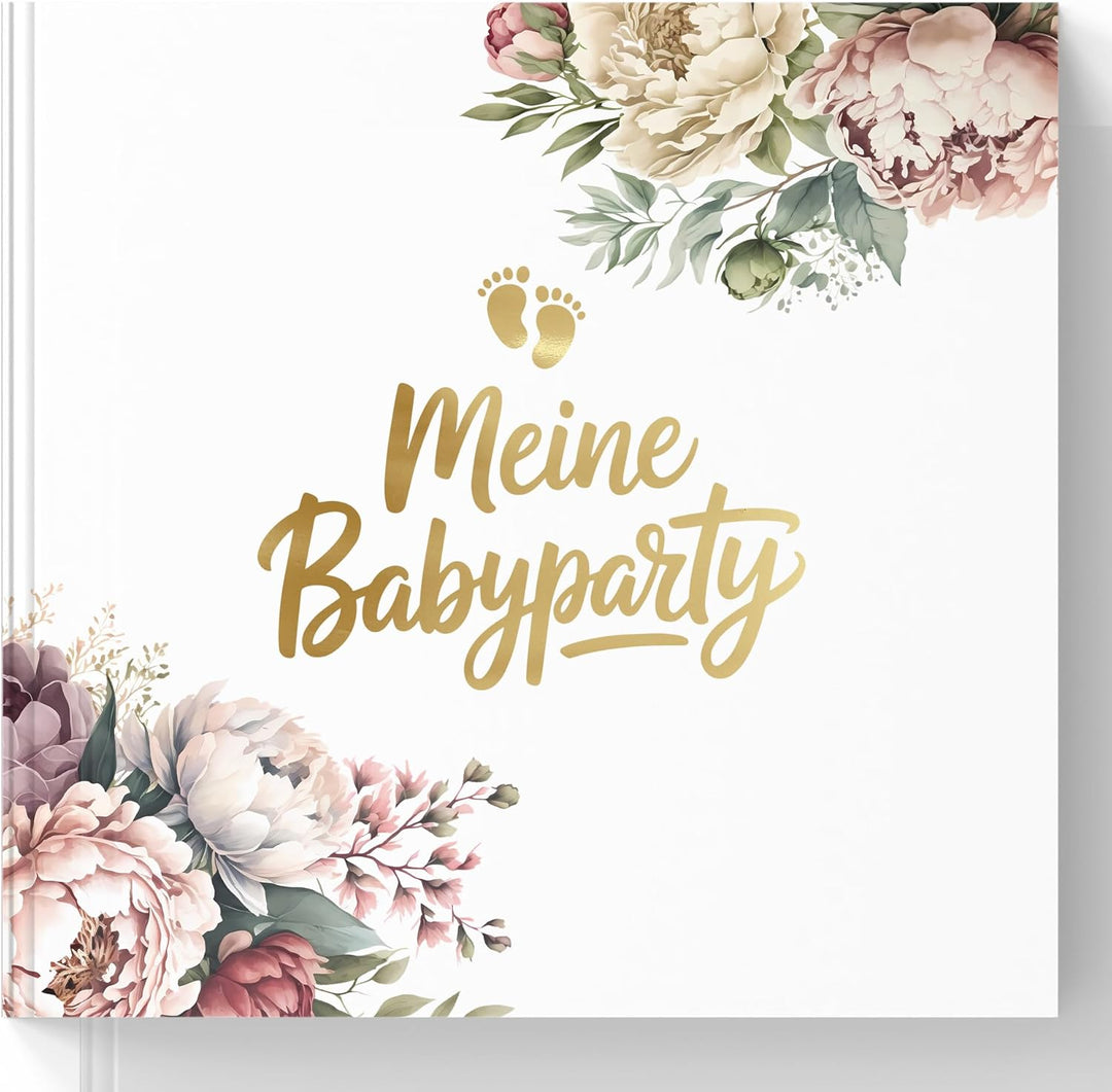 Babyparty Gästebuch zum Selbstgestalten - Baby Geschenk zur Geburt für Mädchen und Junge - 72 Seiten