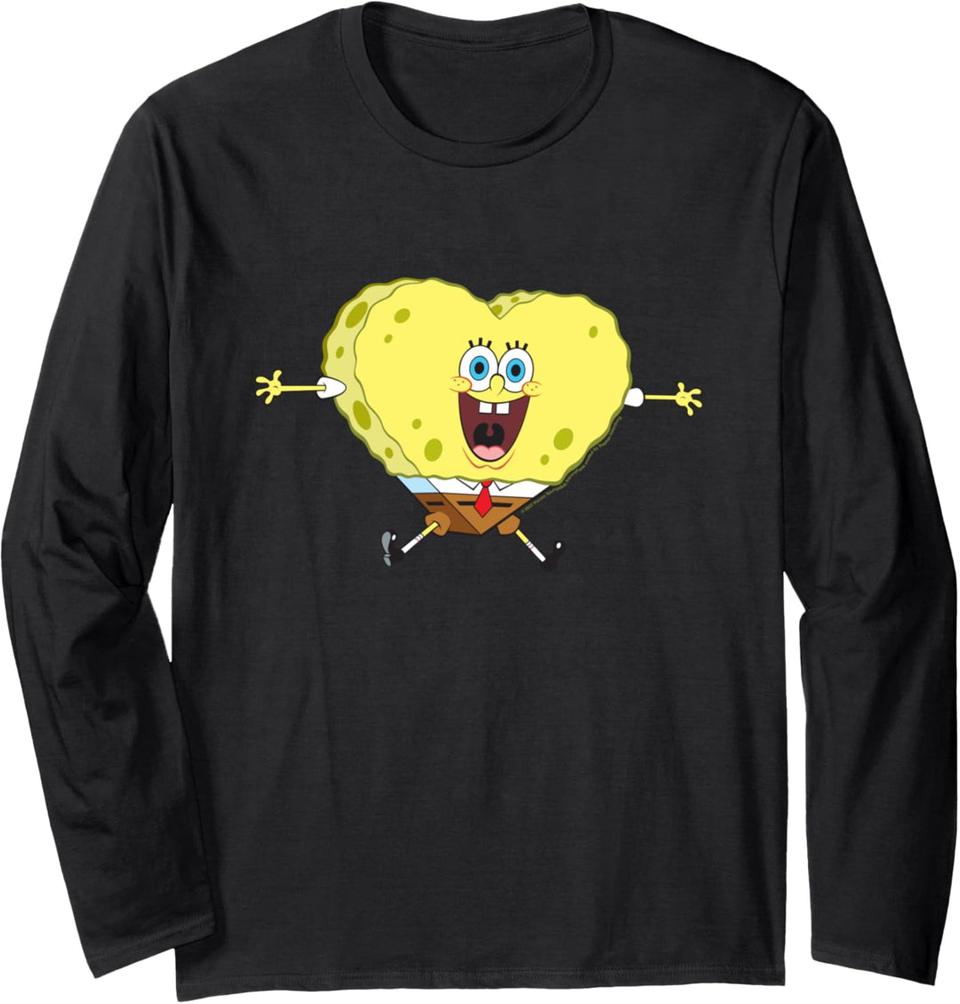 SpongeBob SquarePants Valentine's Day Heart Shaped Sponge Langarmshirt
