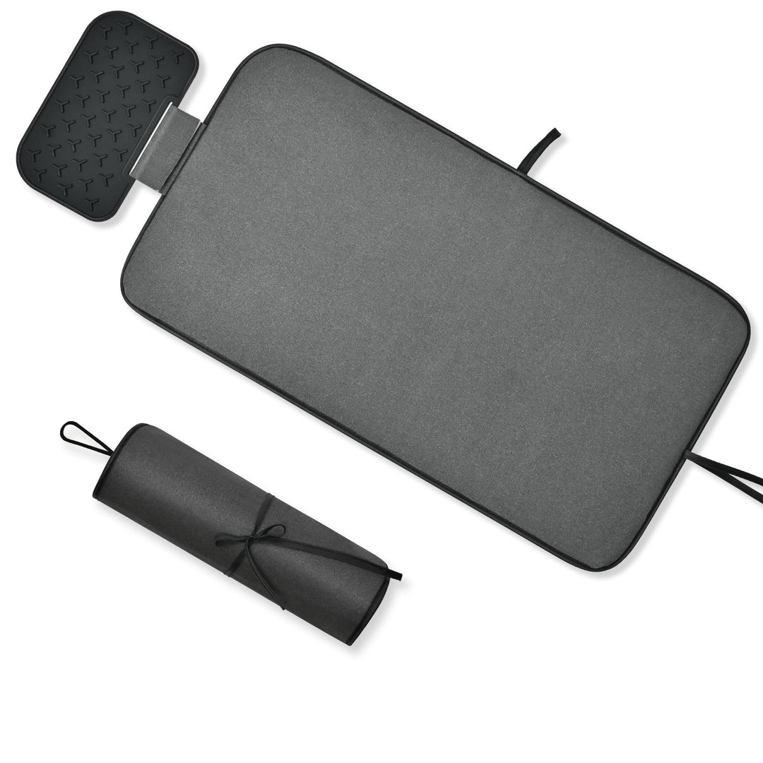 KINGRACK Bügelmatte, rutschfest, 80x42 cm, Schwarz | Extrem rutschfeste Oberfläche, hitzebeständig,
